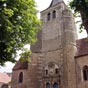 Eglise Saint-Etienne d'Ainay-le-Château édifiée au XIIIe siècle.